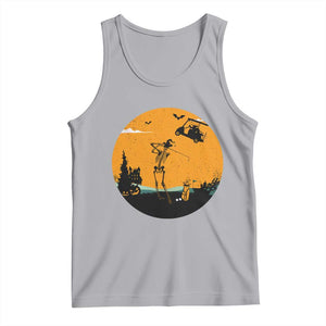 Funny Skeleton Golf Player Tank Top Halloween Gift TS12 Athletic Heather Print Your Wear