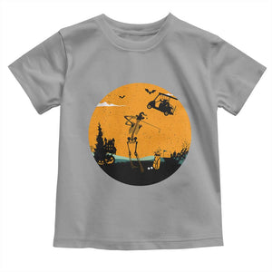 Funny Skeleton Golf Player Toddler T Shirt Halloween Gift TS12 Sport Gray Print Your Wear