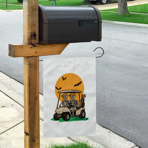 Funny Halloween Gift Garden Flag Skeleton Driving Golf Cart TS12 Print Your Wear