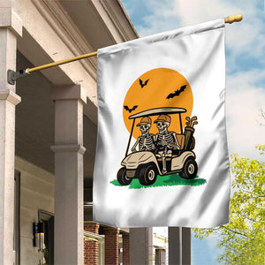 Funny Halloween Gift Garden Flag Skeleton Driving Golf Cart TS12 Print Your Wear