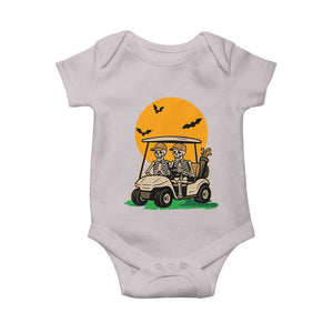 Funny Halloween Gift Baby Onesie Skeleton Driving Golf Cart TS12 Ice Gray Print Your Wear