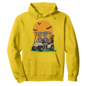 Funny Halloween Gift Hoodie Skeleton Driving Golf Cart TS12 Daisy Print Your Wear