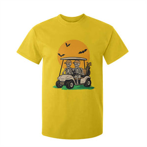 Funny Halloween Gift T Shirt For Kid Skeleton Driving Golf Cart TS12 Daisy Print Your Wear