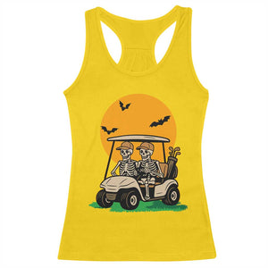 Funny Halloween Gift Racerback Tank Top Skeleton Driving Golf Cart TS12 Daisy Print Your Wear