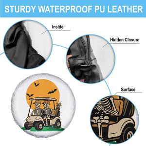 Funny Halloween Gift Spare Tire Cover Skeleton Driving Golf Cart TS12 Print Your Wear