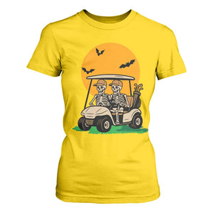 Funny Halloween Gift T Shirt For Women Skeleton Driving Golf Cart TS12 Daisy Print Your Wear