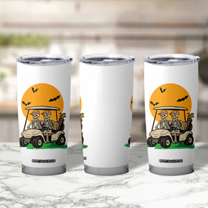 Funny Halloween Gift Tumbler Cup Skeleton Driving Golf Cart TS12 Print Your Wear