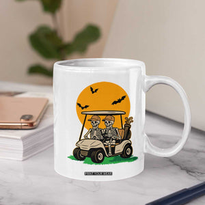 Funny Halloween Gift Coffee Mug Skeleton Driving Golf Cart TS12 Print Your Wear
