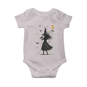 Halloween Sports Gift Baby Onesie Creepy Witch With Golf Club TS12 Ice Gray Print Your Wear