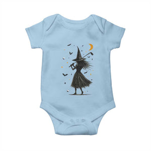 Halloween Sports Gift Baby Onesie Creepy Witch With Golf Club TS12 Light Blue Print Your Wear