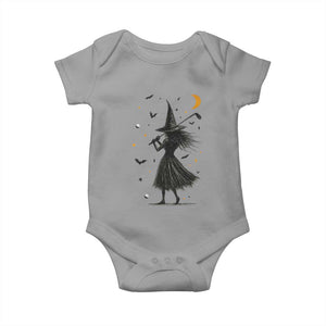 Halloween Sports Gift Baby Onesie Creepy Witch With Golf Club TS12 Sport Gray Print Your Wear