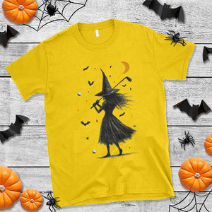 Halloween Sports Gift T Shirt Creepy Witch With Golf Club TS12 Daisy Print Your Wear