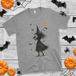 Halloween Sports Gift T Shirt Creepy Witch With Golf Club TS12 Sport Gray Print Your Wear