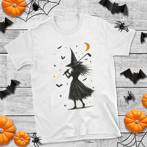 Halloween Sports Gift T Shirt Creepy Witch With Golf Club TS12 White Print Your Wear