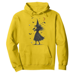 Halloween Sports Gift Hoodie Creepy Witch With Golf Club TS12 Daisy Print Your Wear