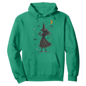 Halloween Sports Gift Hoodie Creepy Witch With Golf Club TS12 Irish Green Print Your Wear