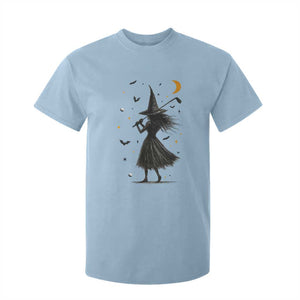 Halloween Sports Gift T Shirt For Kid Creepy Witch With Golf Club TS12 Light Blue Print Your Wear