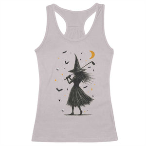 Halloween Sports Gift Racerback Tank Top Creepy Witch With Golf Club TS12 Ice Gray Print Your Wear