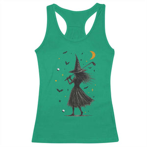 Halloween Sports Gift Racerback Tank Top Creepy Witch With Golf Club TS12 Irish Green Print Your Wear