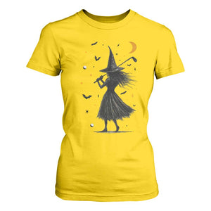Halloween Sports Gift T Shirt For Women Creepy Witch With Golf Club TS12 Daisy Print Your Wear