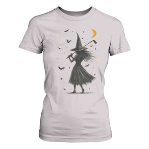 Halloween Sports Gift T Shirt For Women Creepy Witch With Golf Club TS12 Ice Gray Print Your Wear