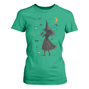 Halloween Sports Gift T Shirt For Women Creepy Witch With Golf Club TS12 Irish Green Print Your Wear