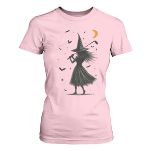 Halloween Sports Gift T Shirt For Women Creepy Witch With Golf Club TS12 Light Pink Print Your Wear