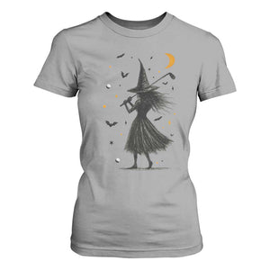 Halloween Sports Gift T Shirt For Women Creepy Witch With Golf Club TS12 Sport Gray Print Your Wear
