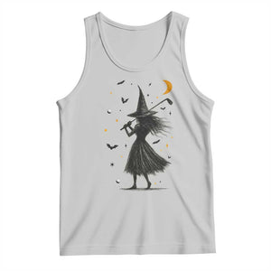 Halloween Sports Gift Tank Top Creepy Witch With Golf Club TS12 Ash Print Your Wear