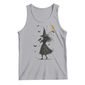 Halloween Sports Gift Tank Top Creepy Witch With Golf Club TS12 Athletic Heather Print Your Wear