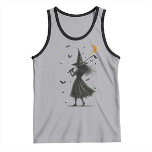 Halloween Sports Gift Tank Top Creepy Witch With Golf Club TS12 Athletic Heather Black Print Your Wear