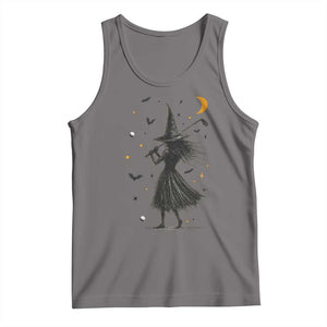 Halloween Sports Gift Tank Top Creepy Witch With Golf Club TS12 Deep Heather Print Your Wear