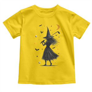 Halloween Sports Gift Toddler T Shirt Creepy Witch With Golf Club TS12 Daisy Print Your Wear