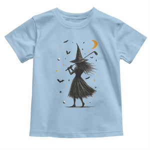 Halloween Sports Gift Toddler T Shirt Creepy Witch With Golf Club TS12 Light Blue Print Your Wear
