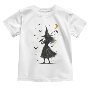 Halloween Sports Gift Toddler T Shirt Creepy Witch With Golf Club TS12 White Print Your Wear