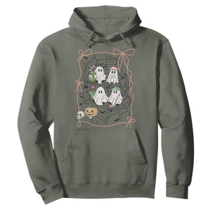 Funny Halloween Hoodie Ghost Golf Gift for Women TS12 Military Green Print Your Wear