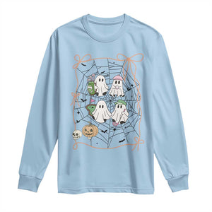 Funny Halloween Long Sleeve Shirt Ghost Golf Gift for Women TS12 Light Blue Print Your Wear