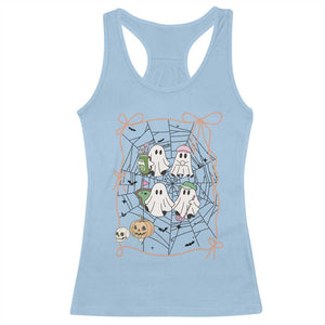 Funny Halloween Racerback Tank Top Ghost Golf Gift for Women TS12 Light Blue Print Your Wear