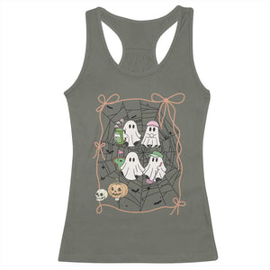 Funny Halloween Racerback Tank Top Ghost Golf Gift for Women TS12 Military Green Print Your Wear