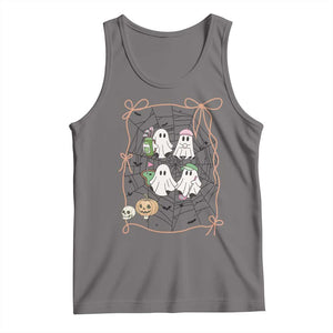 Funny Halloween Tank Top Ghost Golf Gift for Women TS12 Deep Heather Print Your Wear