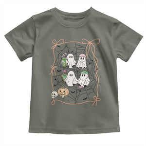Funny Halloween Toddler T Shirt Ghost Golf Gift for Women TS12 Military Green Print Your Wear