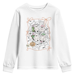 Funny Halloween Youth Sweatshirt Ghost Golf Gift for Women TS12 White Print Your Wear