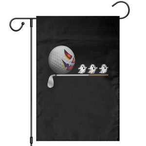 Funny Halloween Golf Pumpkin Chasing Ghost Gift Garden Flag TS12 Black Print Your Wear