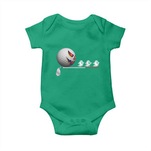 Funny Halloween Golf Pumpkin Chasing Ghost Gift Baby Onesie TS12 Irish Green Print Your Wear