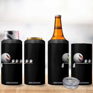 Funny Halloween Golf Pumpkin Chasing Ghost Gift 4 in 1 Can Cooler Tumbler TS12 Print Your Wear