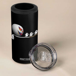 Funny Halloween Golf Pumpkin Chasing Ghost Gift 4 in 1 Can Cooler Tumbler TS12 Print Your Wear