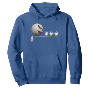 Funny Halloween Golf Pumpkin Chasing Ghost Gift Hoodie TS12 Royal Blue Print Your Wear