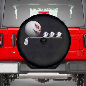 Funny Halloween Golf Pumpkin Chasing Ghost Gift Spare Tire Cover TS12 Black Print Your Wear