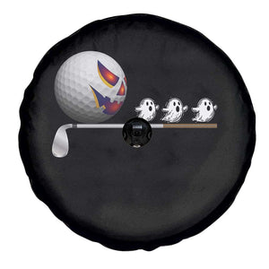 Funny Halloween Golf Pumpkin Chasing Ghost Gift Spare Tire Cover TS12 Print Your Wear