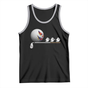 Funny Halloween Golf Pumpkin Chasing Ghost Gift Tank Top TS12 Black Athletic Heather Print Your Wear